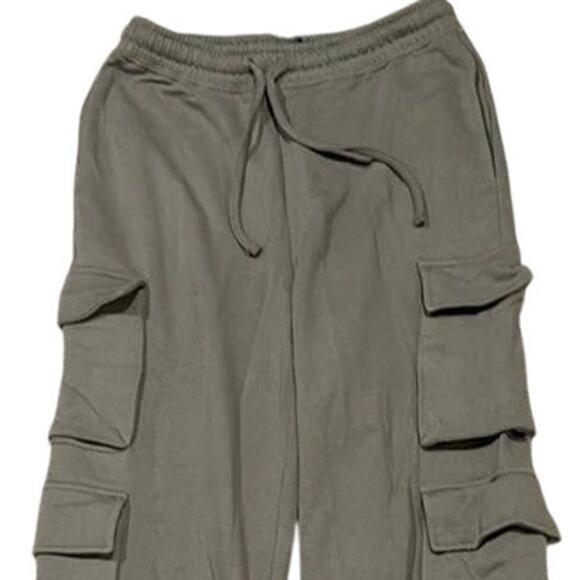 NWT Weworewhat Cargo Oversized Baggy Relaxed Fit High Rise Sweat Pants S Stone - Picture 3 of 15